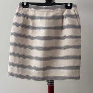 J.Crew striped skirt NWT - Ivory, Navy size 0